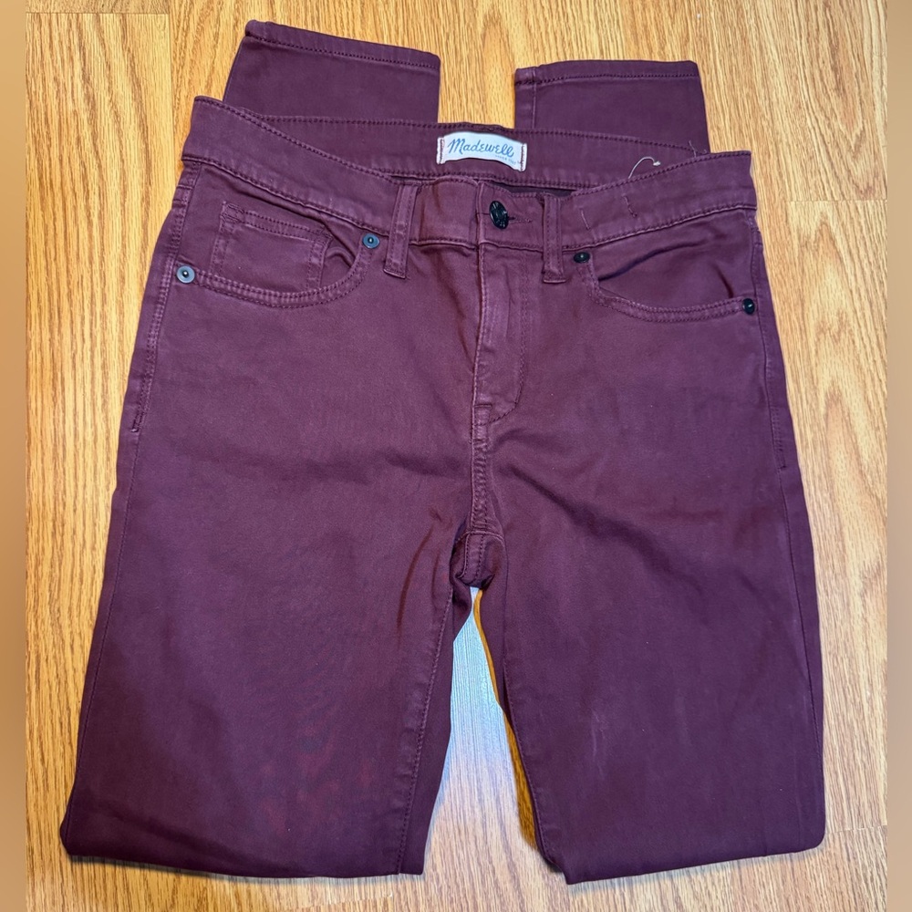Madewell Burgundy Skinny Jeans